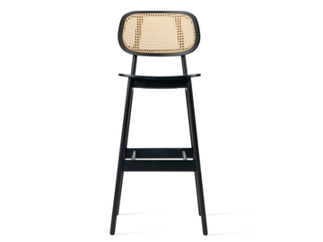 TITUS - High oak stool with footrest by Vincent Sheppard - view 2